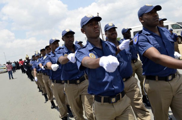 FILE PICTURE: Metropolitan Police Department officers march in unison. Picture: Alaister Russell 